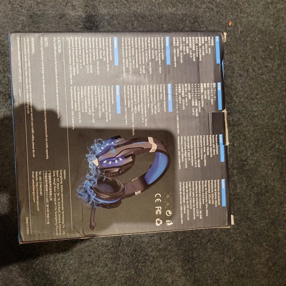 NEW BENGOO G9000 Stereo Pro Gaming Headset PS4 PC Xbox‎ One &Tablet Blue @31